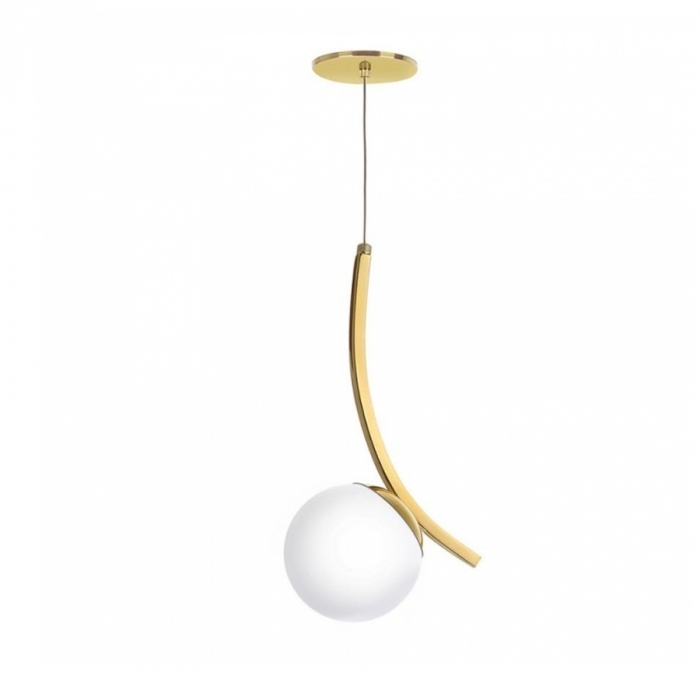 Pendente Old Artisan Angular Curvo 1L G9 320x180x120mm Globo Ø120mm PD-5343 
