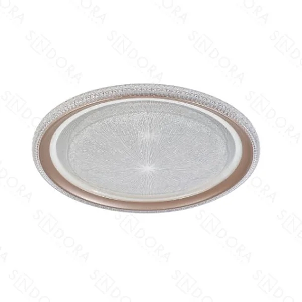 Plafon Sindora Metal Dourado e Acrílico 25 watts 3000K 4500K 6500K Ø300X75mm DCX02344