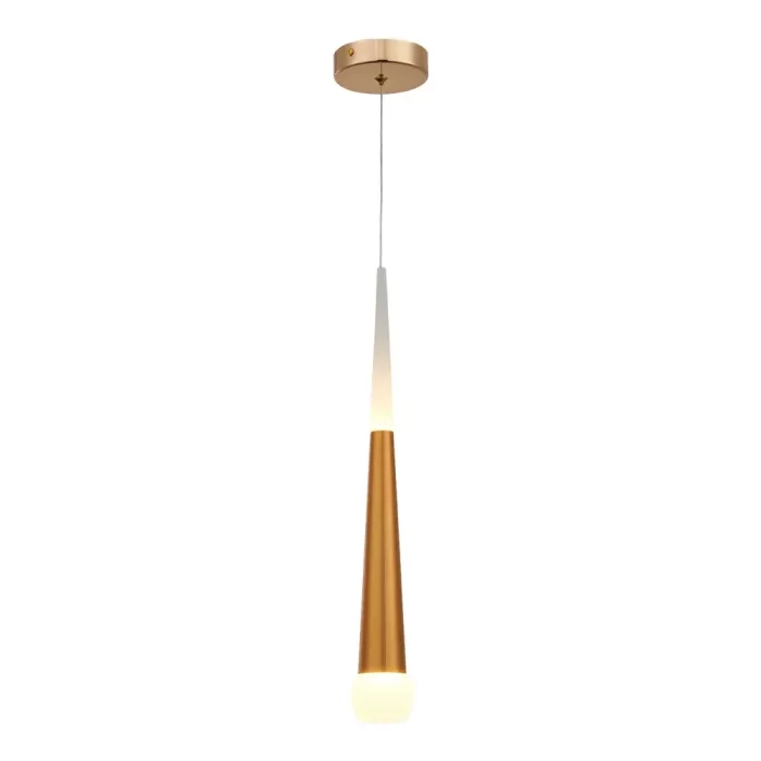 Pendente Sindora Metal Dourado e Acrílico 5 watts 3000K Ø55x430mm DCD02112A