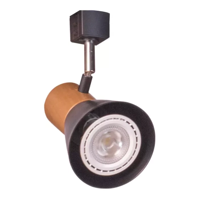 Spot Madelustre Point Madeira com Adaptador p/ Trilho 1L GU10 170x150mm 3344