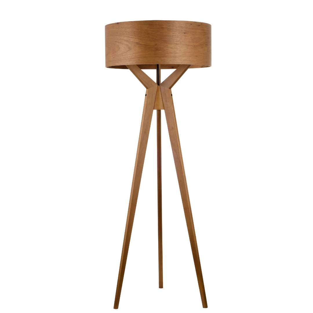 Coluna de Piso Madelustre Navi Cúpula Madeira 1L E27 Ø650x1700mm 2790