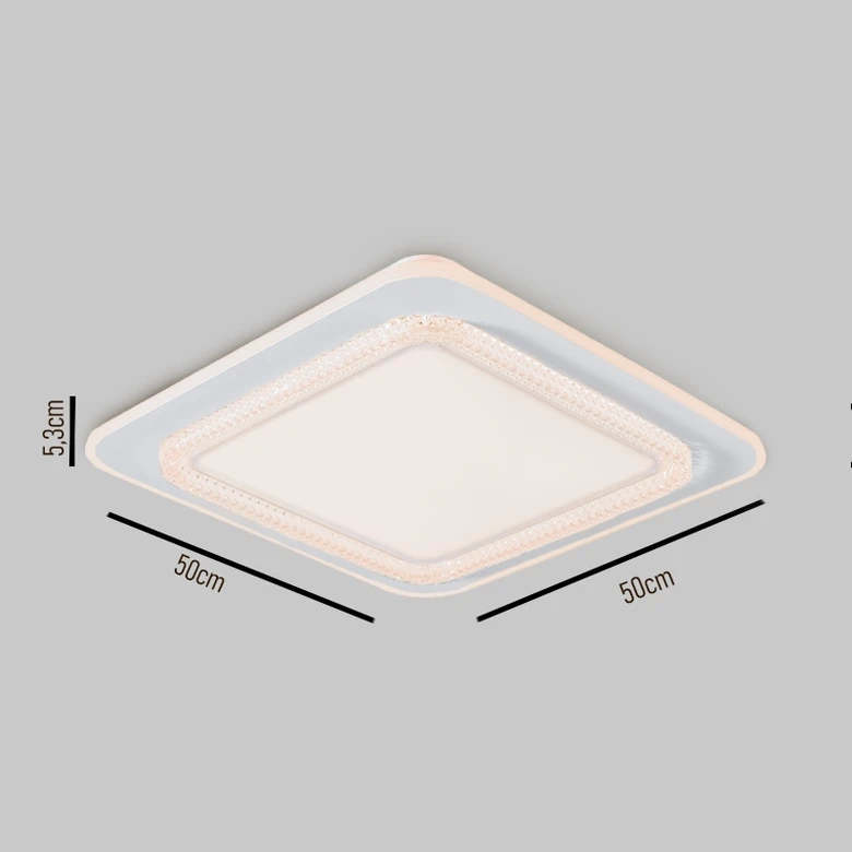 Plafon Skylight Queenstown Branco e Acrílico 36 watts 3000K Bivolt 500x500x65mm SKY-4081