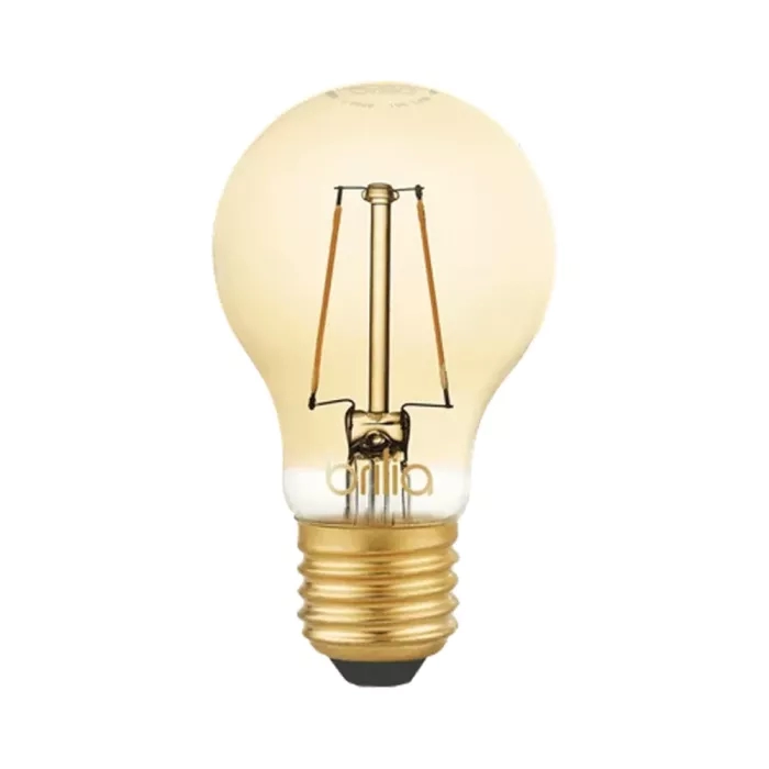 Lâmpada Brilia Bulbo Filamento Vintage 2,5 watts Âmbar Bivolt 270° Ø60x104mm 438572