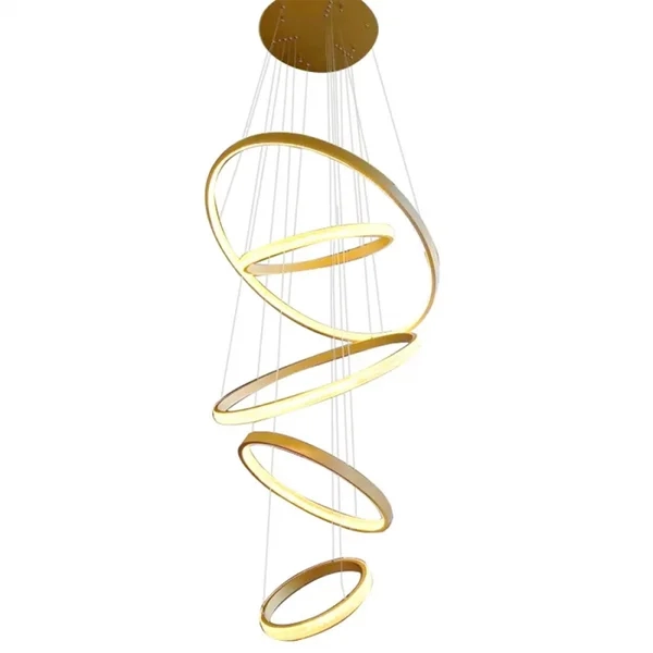 Pendente Sindora Dourado 140 watts 3000K Ø400x600x600x800x1000mm DCD02820