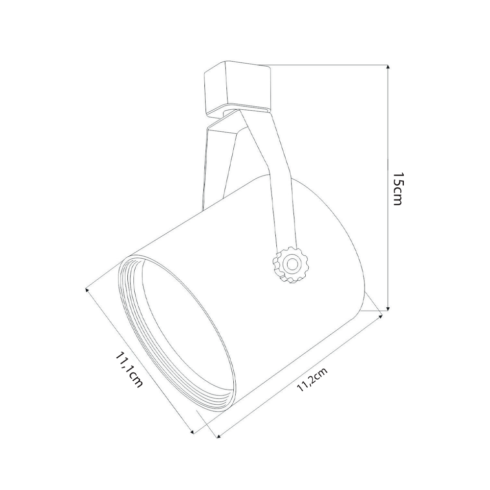 Spot para Trilho Nordecor Lille Branco AR111 Ø111x112x150mm 6859
