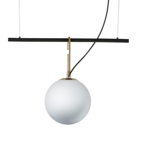 Pendente +Luz Berlock Metal e Vidro Bronze e Preto 1L E27 550x383mm PE-112/1.55BROPT
