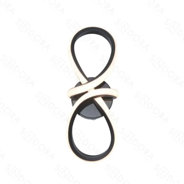 Arandela Sindora Metal Preto e Silicone 20 watts 3000K Φ330x140x110mm QB05412