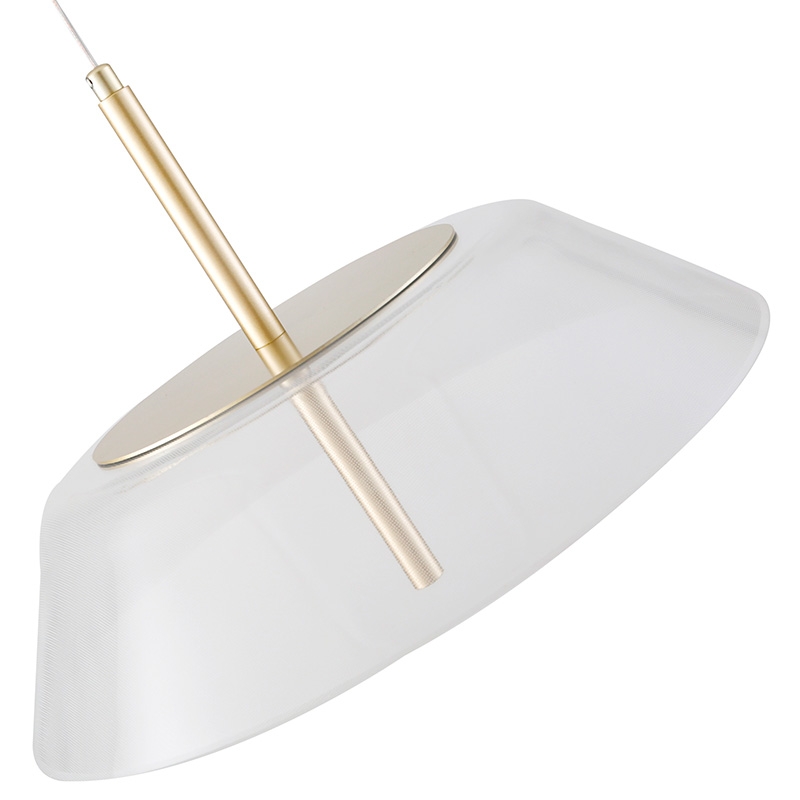 Pendente Nordecor Blatt 7 watts 2700K Ouro Brilho Ø360x270mm 2965