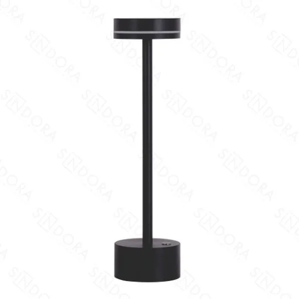 Abajur Sindora com USB Preto 2 watts 3000K 4000K 6000K Dimerizável Ø80x310mm DCT02961