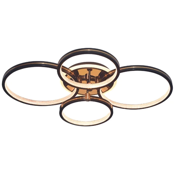 Plafon Sindora Metal Preto Acrílico 90 watts 3000K Φ300x300x400x400mm DCX03293
