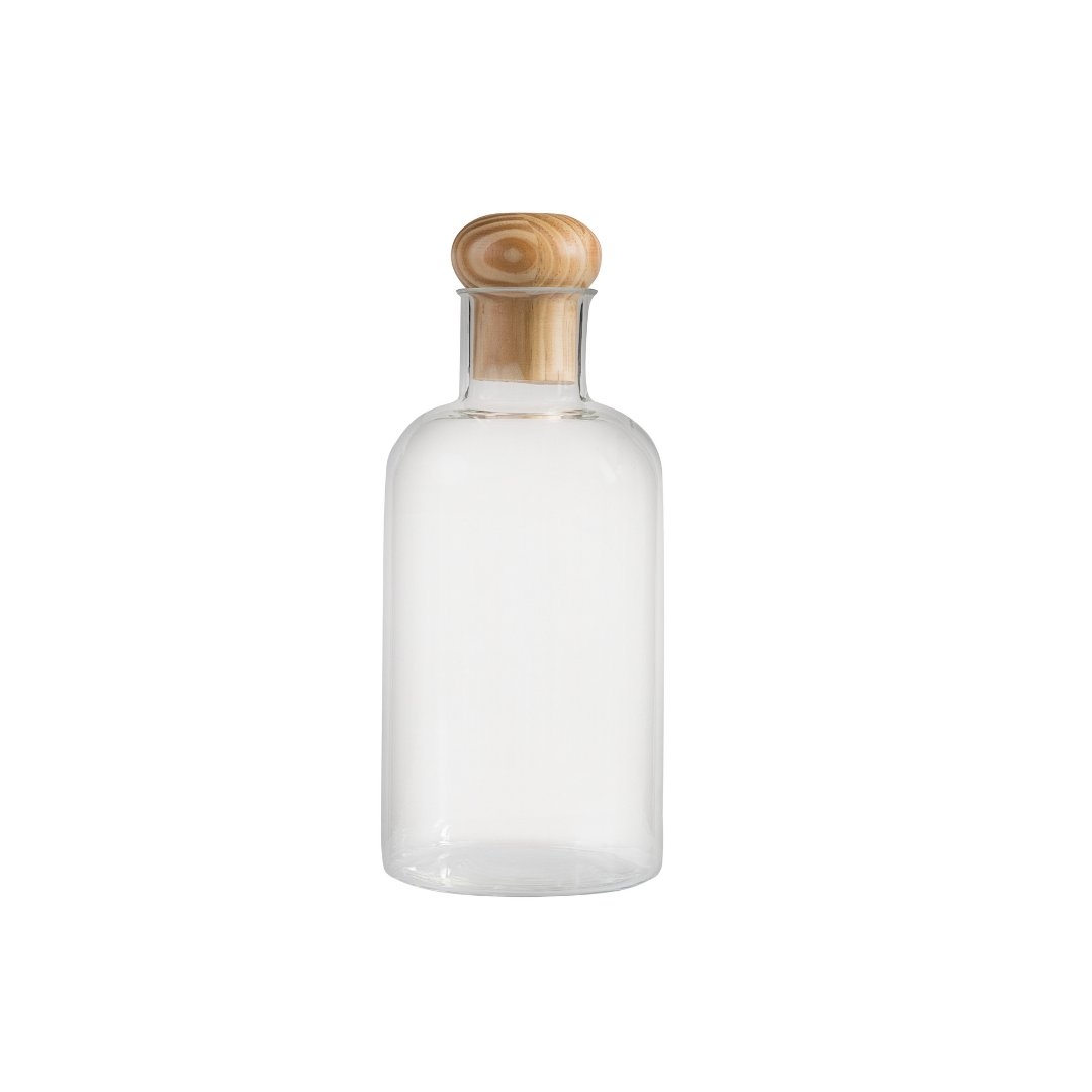 Garrafão Madelustre Garrafa Pequeno Vidro Transparente com Tampa Ø140x300mm 7391TP