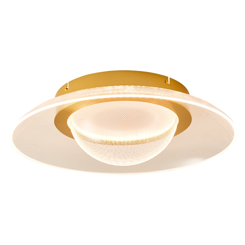 Plafon Nordecor Arki 30 watts 2700K Dourado Fosco Ø450x130mm 2962