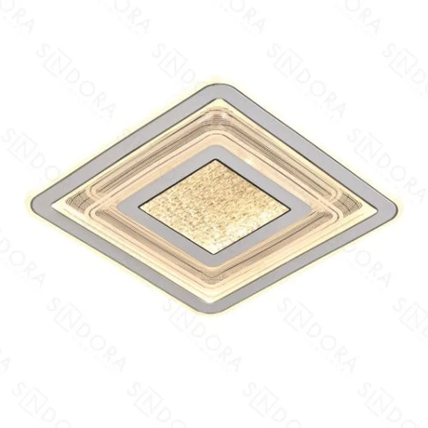 Plafon Sindora Metal Cinza e Acrílico 48 watts 3000K 4500K 6500K 400X50mm DCX02337