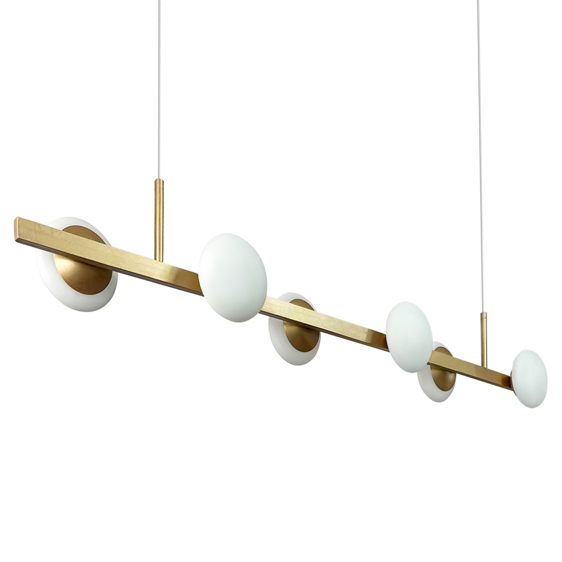 Pendente Itamonte Jou Alumínio e Vidro Fosco 24 watts 3000K 1200x170mm 560-301 560-302
