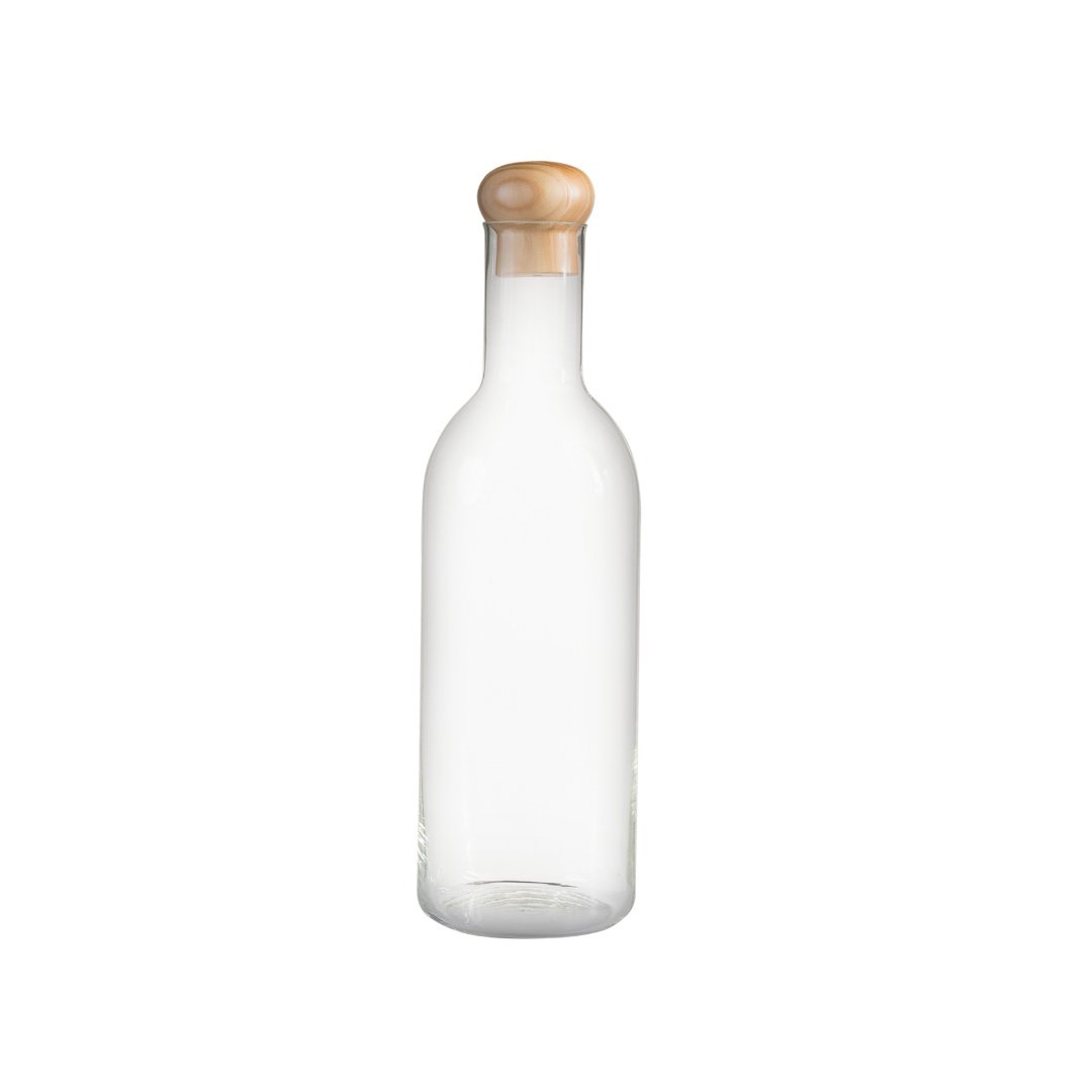Garrafão Madelustre Garrafa Grande Vidro Transparente com Tampa Ø200x600mm 7266TP
