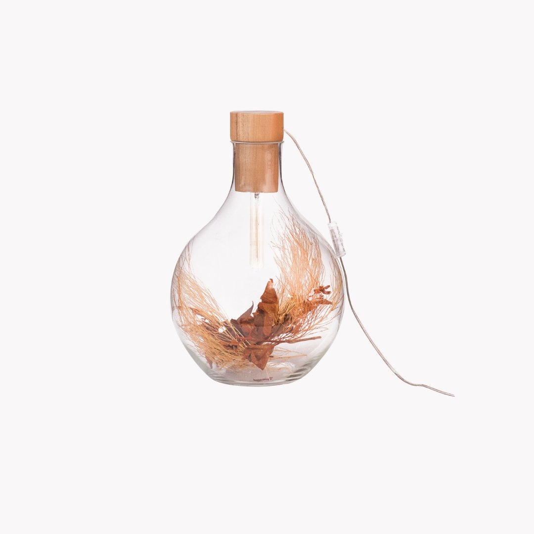 Abajur Madelustre Garrafão Médio Vidro Transparente 1L E27 Ø300x470mm 3302