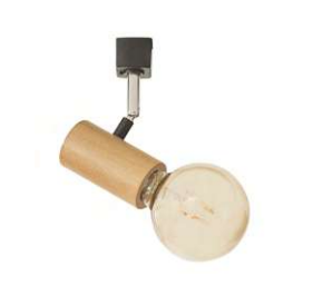 Spot Madelustre Point Madeira com Adaptador p/ Trilho 1L E27 90mm 3363