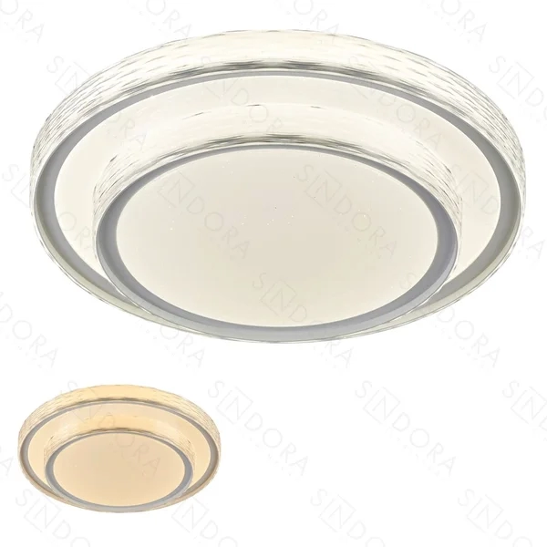 Plafon Sindora Metal Branco Acrílico 45 watts 3000K 4500K 6000K Ø500mm DCX02350