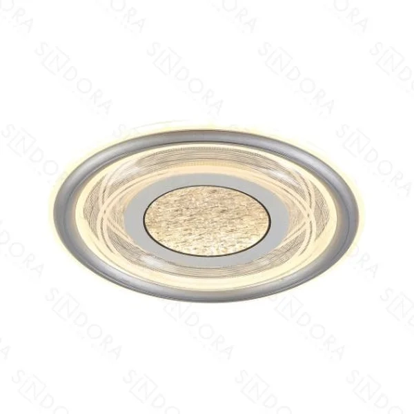 Plafon Sindora Metal Cinza e Acrílico 40 watts 3000K 4500K 6500K Ø400X55mm DCX02336