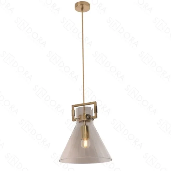 Pendente Sindora 1L E27 Bronze e Vidro Transparente Ø280x250mm DCD02959