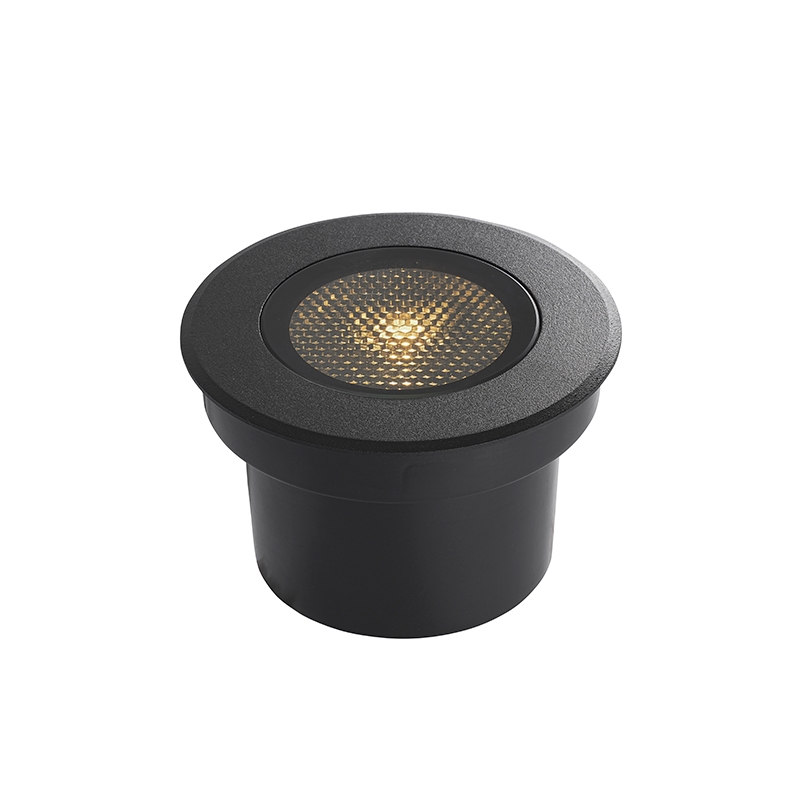 Embutido de Solo Nordecor Senf 20 watts 12° 2700K IP67 Preto Bivolt Ø133x100mm 6846