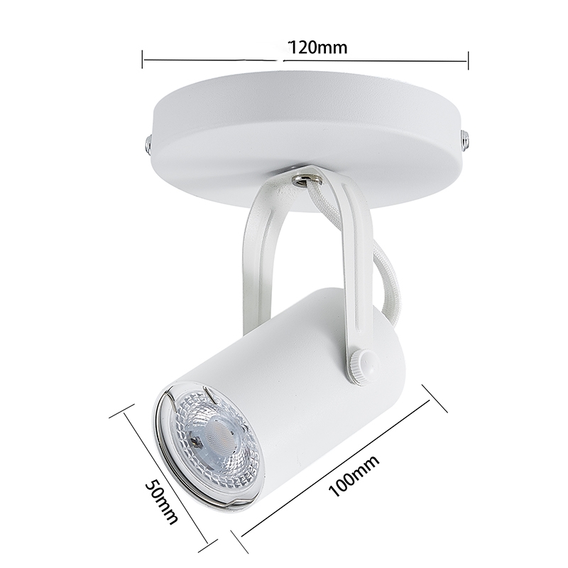 Spot Direcionável Nordecor Lille c/ Canopla 1L MR16 Dicroica Branco Ø500x100x120mm 6268