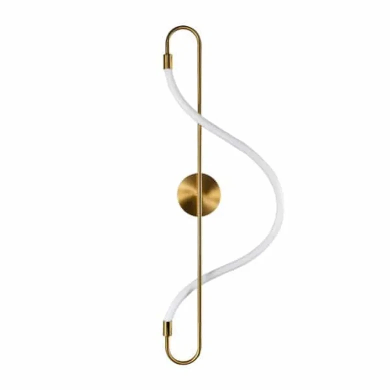 Arandela +Luz Kotel Metal e Silicone 7 watts 2700K Bronze 650x240mm AR-132/7.65BRO