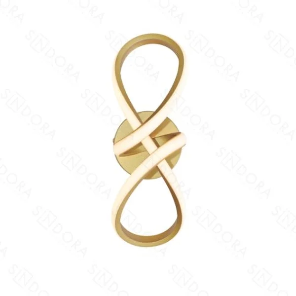 Arandela Sindora Metal Dourado e Silicone 20 watts 3000K 330x140x110mm QB05411