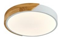 Plafon Sindora Metal Branco e Acrílico 120 watts 3000K 4500K 6500K Ø510x55mm DCX02356