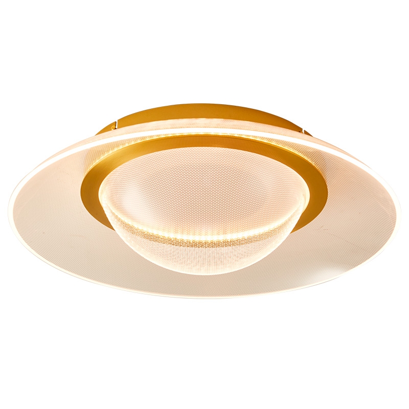 Plafon Nordecor Arki 40 watts 2700K Dourado Fosco Ø550x150mm 2963