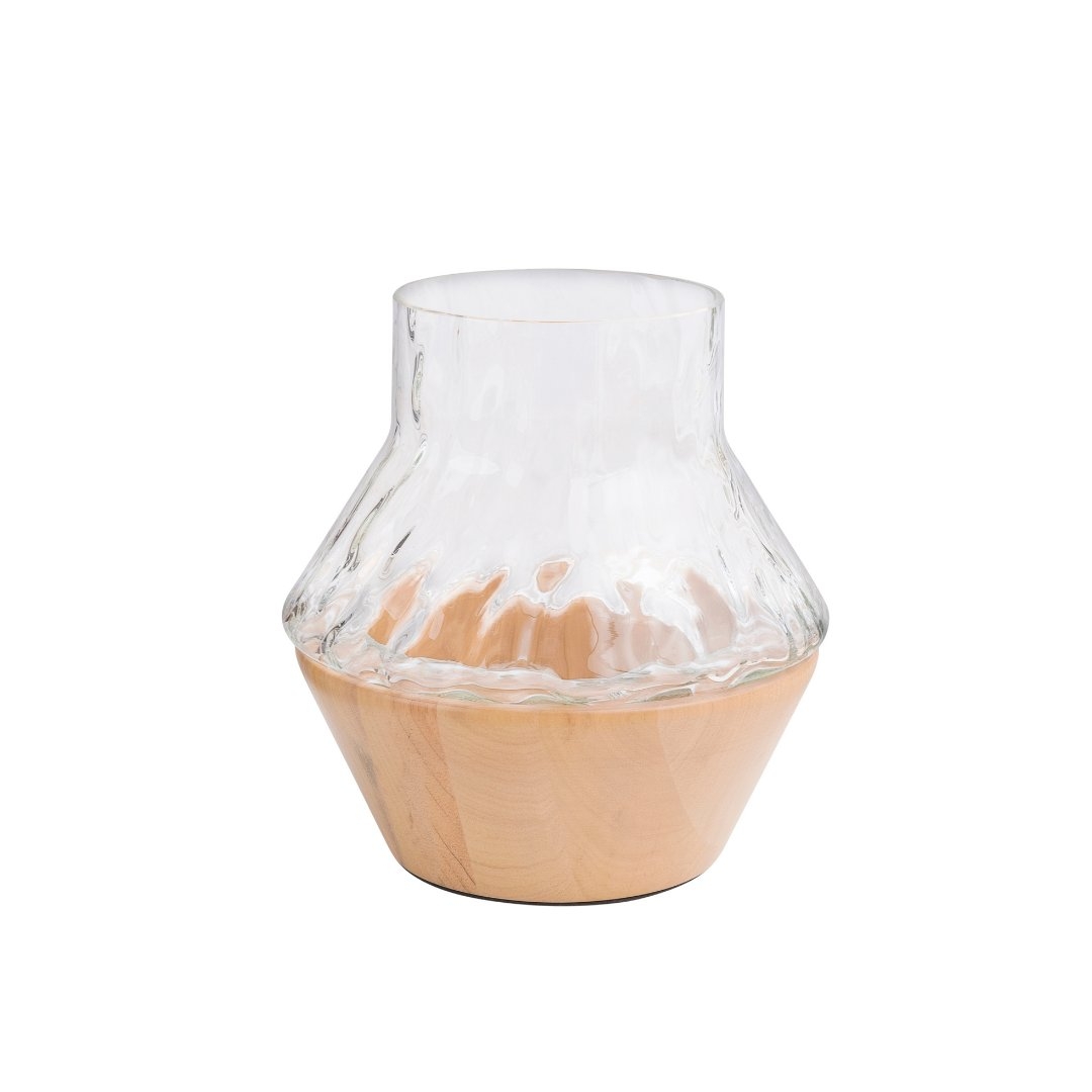 Vaso Madelustre Fusion Trapézio Cristal Martelado 3402NA/CM 