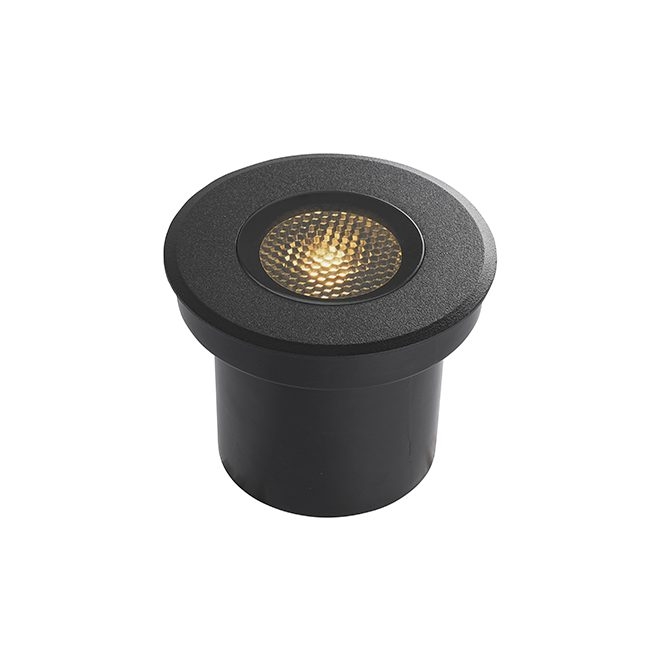 Embutido de Solo Nordecor Senf 10 watts 12° 2700K IP67 Preto Bivolt Ø103x85mm 6844