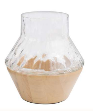 Vaso Madelustre Fusion Trapézio Cristal Martelado 3402NA/CM 