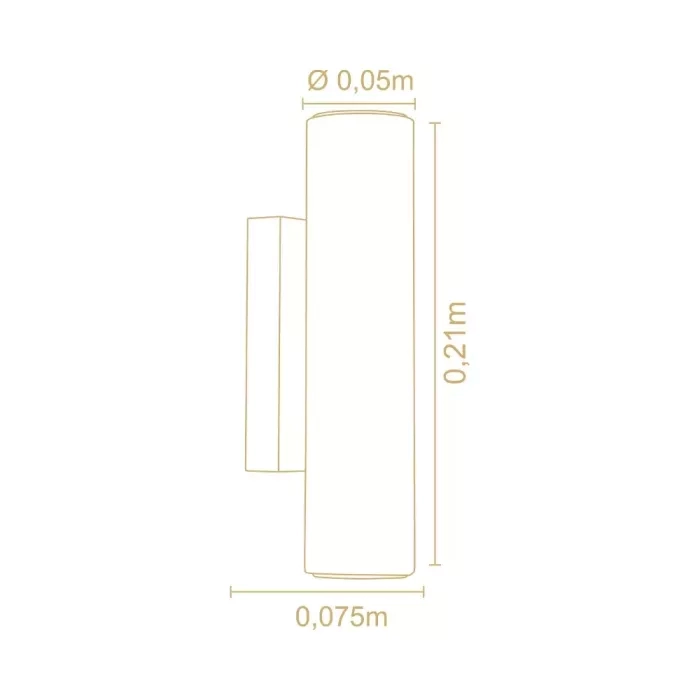 Arandela Madelustre Point Madeira Facho Duplo MR16 Ø50x210mm 3250