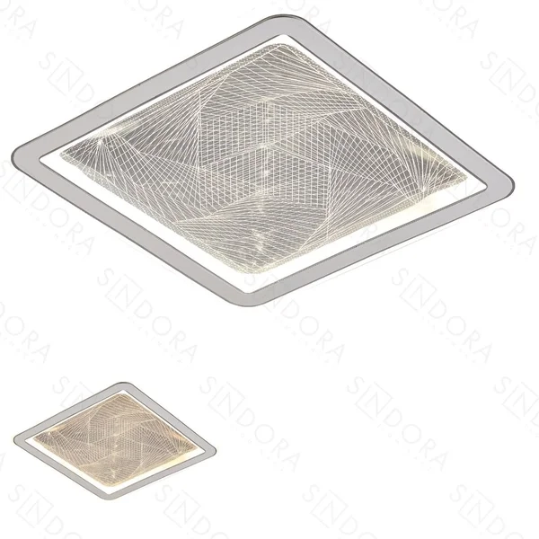 Plafon Sindora Metal Branco Acrílico 40 watts 3000K 4500K 6000K 400mm DCX02343