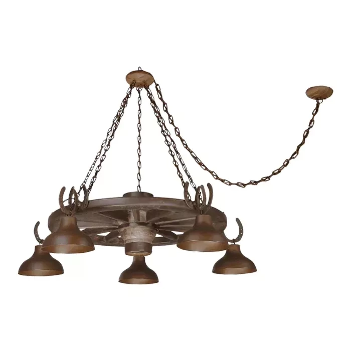 Pendente Madelustre Estância Castanho Envelhecido 5L E27 Ø1150mm 425
