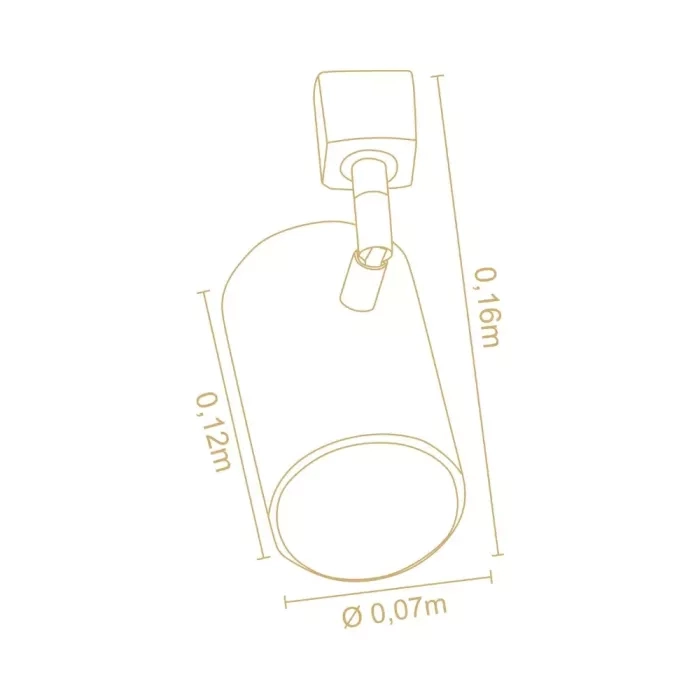 Spot Madelustre Point Madeira Adaptador para Trilho MR16 160x120mm 3246