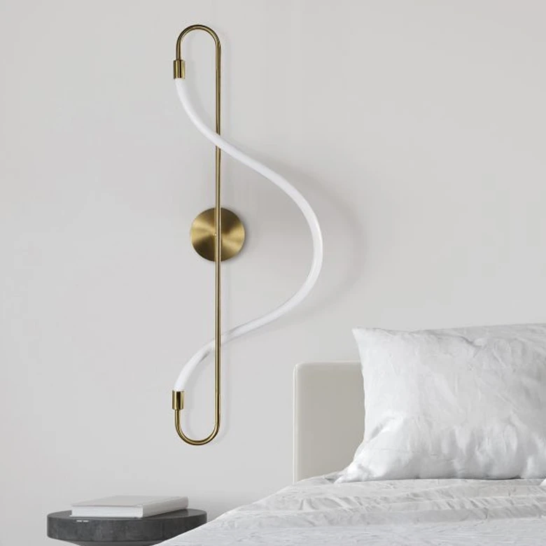 Arandela +Luz Kotel Metal e Silicone 7 watts 2700K Bronze 650x240mm AR-132/7.65BRO
