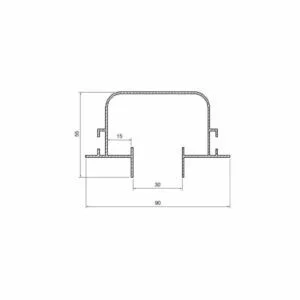 Sistema Linear Usina No Frame Risk Branco (Somente Perfil) 82x55x2000mm 30755/2000
