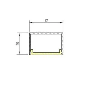 Sistema Linear Usina Sobrepor Wood (Somente Perfil) 17x10x1500mm 30760/1500