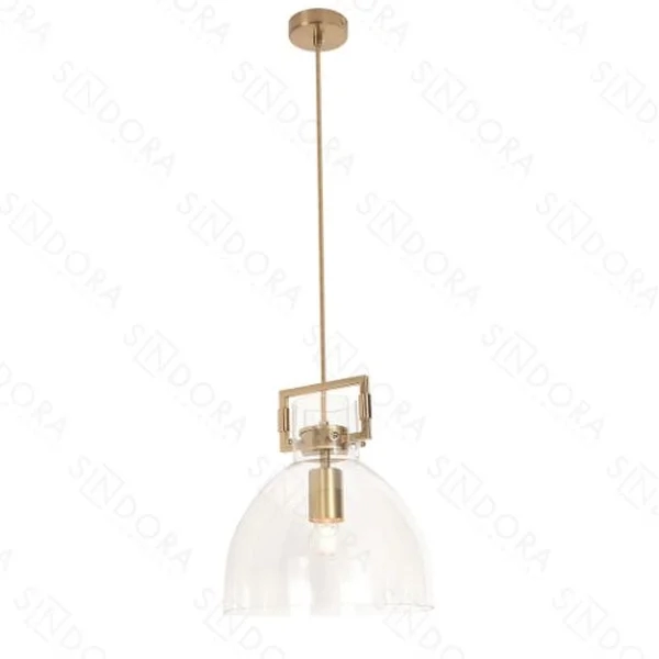 Pendente Sindora 1L E27 Bronze e Vidro Transparente Ø290x250mm DCD02958