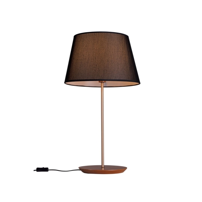 Abajur Madelustre Slim Metal Dourado e Cúpula de Tecido 1L E27 Ø300x520mm 3040