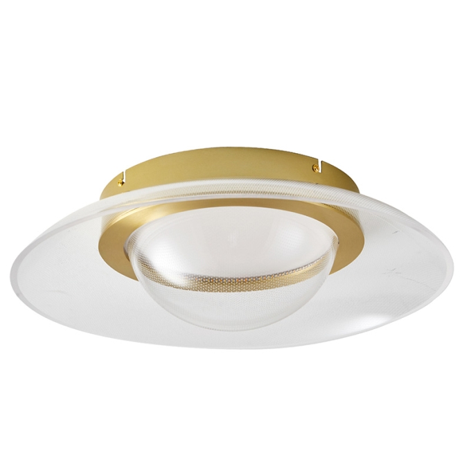 Plafon Nordecor Arki 30 watts 2700K Dourado Fosco Ø450x130mm 2962