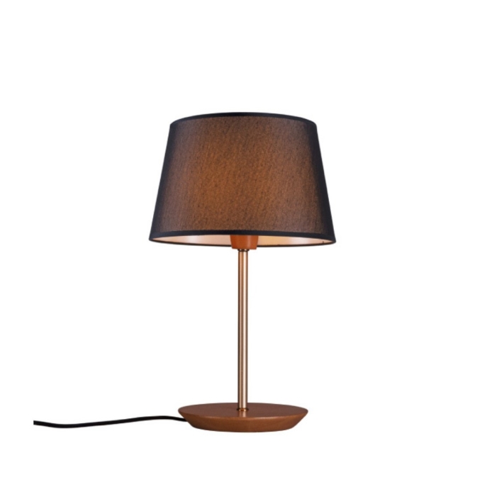Abajur Madelustre Slim Metal Dourado e Cúpula de Tecido 1L E27 Ø250x450mm 3039