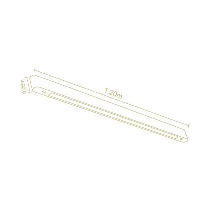 Pendente Madelustre Rettangolare Madeira 24 watts 3000K 1200mm 3321
