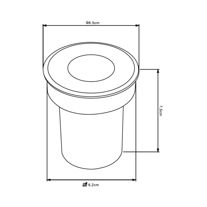 Embutido de Solo Nordecor Senf 5 watts 12° 2700K IP67 Inox Bivolt IRC90 Ø65x75mm 6842