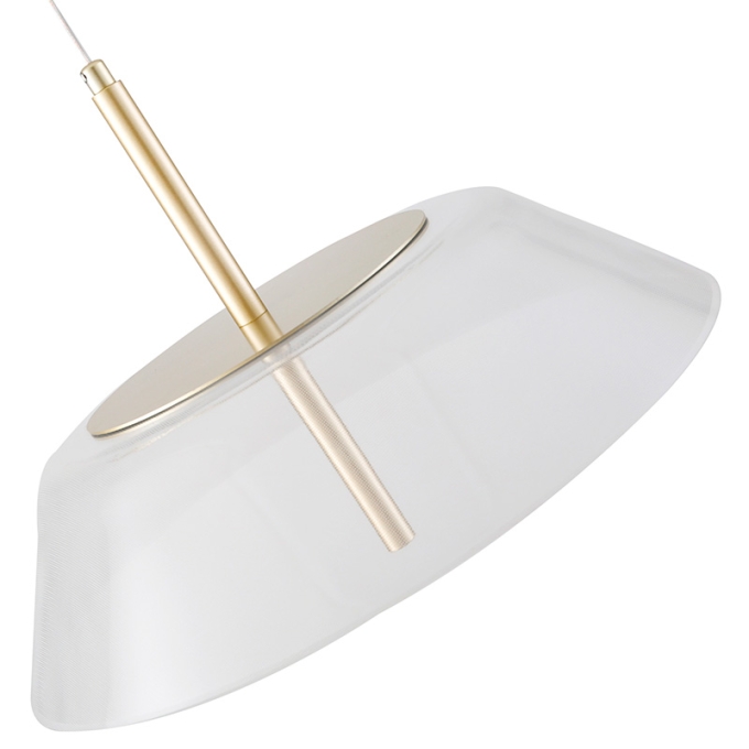 Pendente Nordecor Blatt 7 watts 2700K Ouro Brilho Ø360x270mm 2965