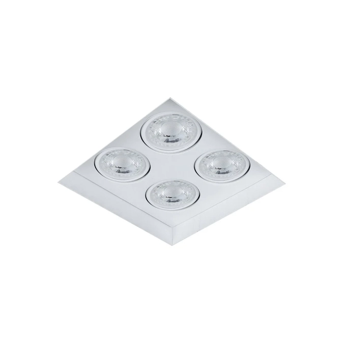 Embutido No Frame Usina Grid Quadrado 4L PAR20 209x209mm NF 351 4P