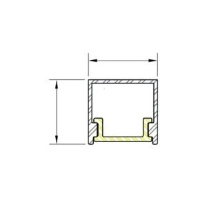 Sistema Usina Linear Sobrepor Ken (Somente Perfil) 12x11x1500mm 30850/1500