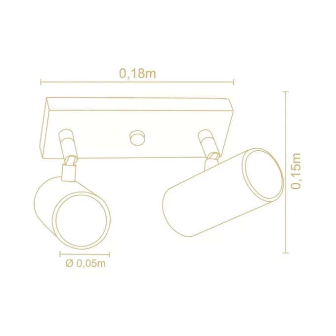 Spot Direcional Madelustre Point Mini Dicróica 150x180mm 3248
